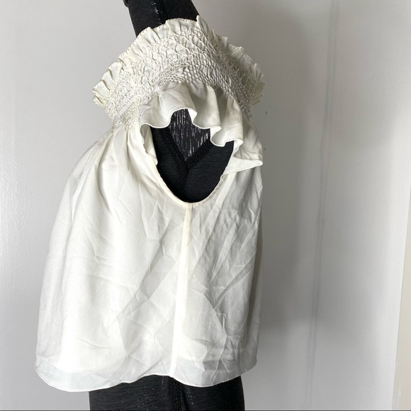 Lands’ End Off The Shoulder Boho Stitch Crop Top - Picture 4 of 8